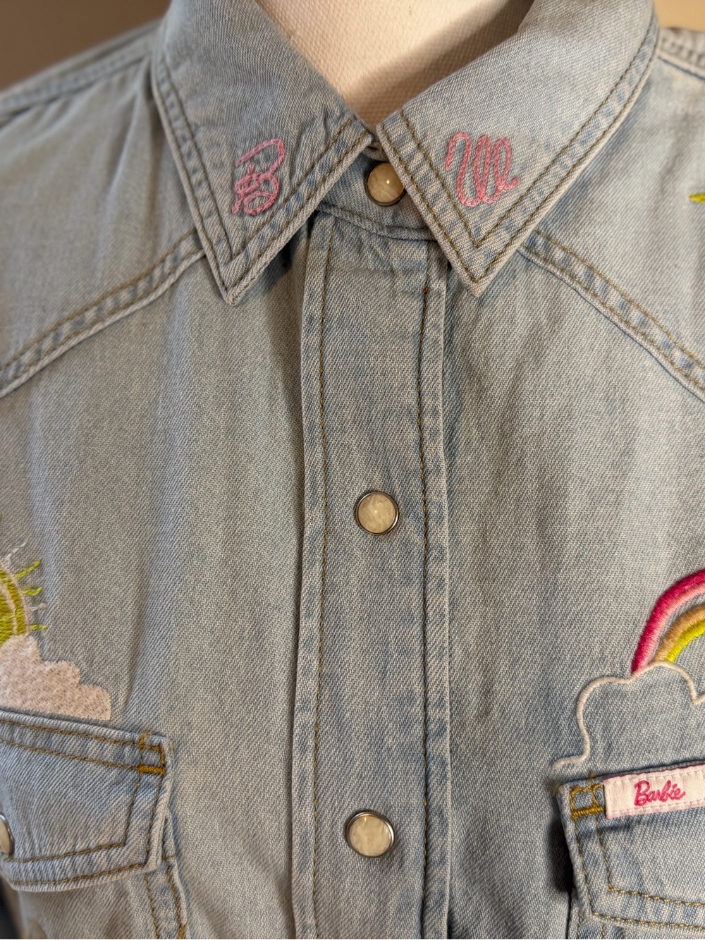 Wrangler Barbie Embroidered Denim Shirt - Picture 9 of 9